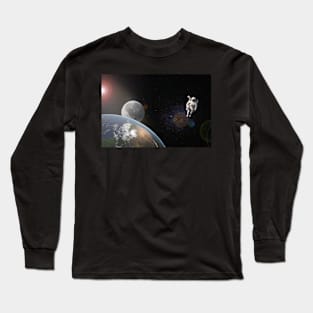 Astronaut Floating In Orbit Long Sleeve T-Shirt
